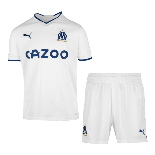 Kids Marseille Home Soccer Jersey Kit (Jersey+Shorts) 2022/23 Puma