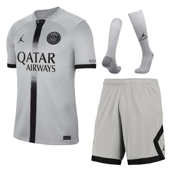 Kids PSG Away Soccer Jersey Whole Kit (Jersey+Shorts+Socks) 2022/23 Jordan