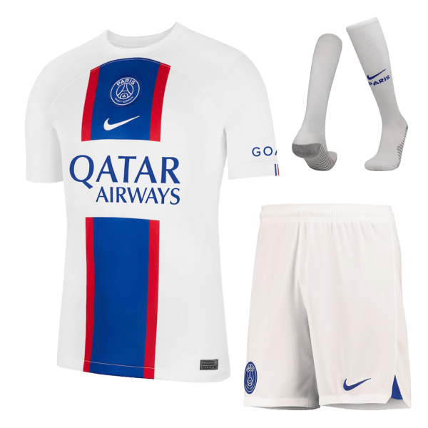 Men's Replica PSG Third Away Soccer Jersey Whole Kit (Jersey+Shorts+Socks) 2022/23 Nike