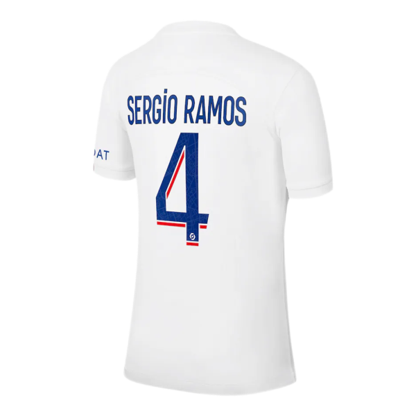Men's Replica SERGIO RAMOS #4 PSG Third Away Soccer Jersey Shirt 2022/23 Nike