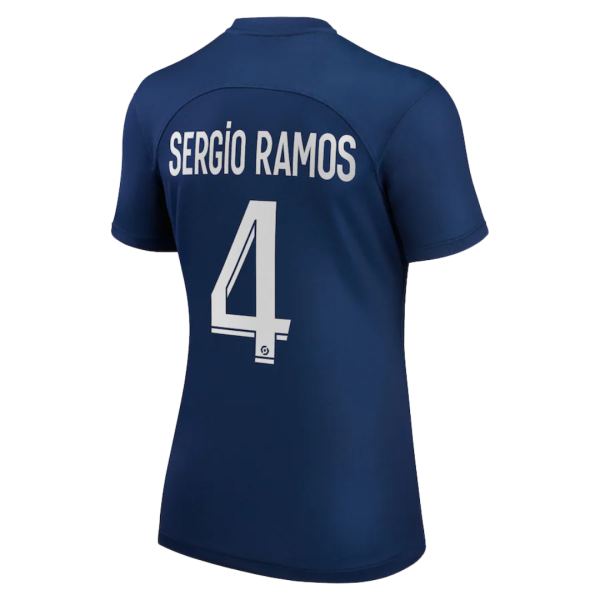 Women's Replica SERGIO RAMOS #4 PSG Home Soccer Jersey Shirt 2022/23 Nike