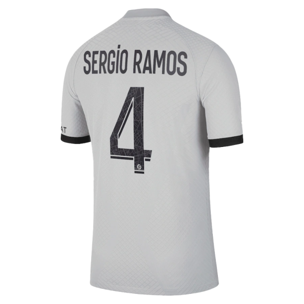 Men's Authentic SERGIO RAMOS #4 PSG Away Soccer Jersey Shirt 2022/23 Jordan