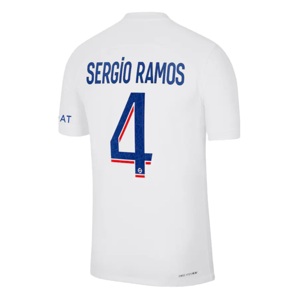Men's Authentic SERGIO RAMOS #4 PSG Third Away Soccer Jersey Shirt 2022/23 Nike
