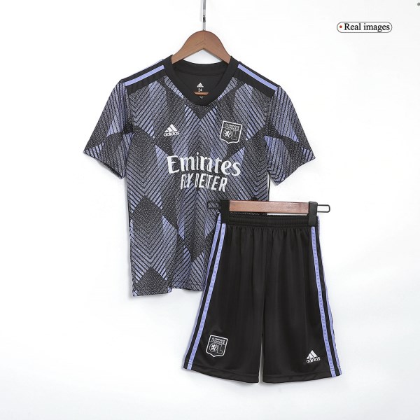 Kids Olympique Lyonnais Third Away Soccer Jersey Kit (Jersey+Shorts) 2022/23 Adidas