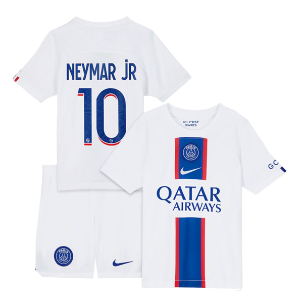 Kids NEYMAR JR #10 PSG Third Away Soccer Jersey Kit (Jersey+Shorts) 2022/23 Nike