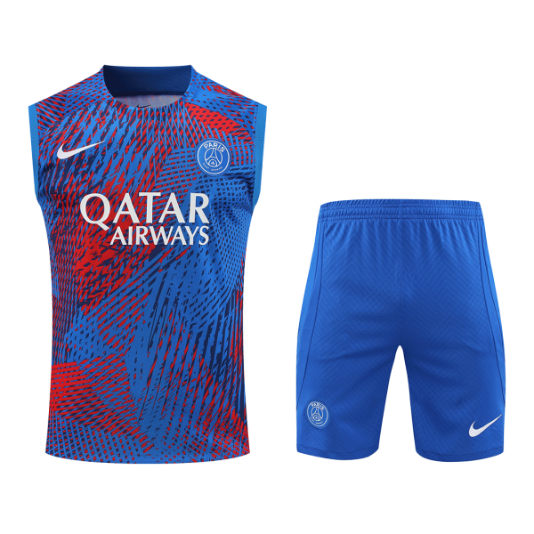 Men's PSG Soccer Sleeveless Training Kit (Top+Shorts) 2022/23 Nike