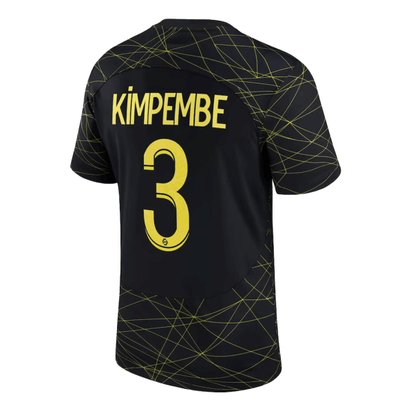 Men's Replica KIMPEMBE #3 PSG Fourth Away Soccer Jersey Shirt 2022/23 Jordan