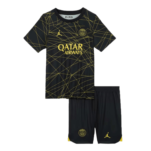 Kids PSG Fourth Away Soccer Jersey Kit (Jersey+Shorts) 2022/23 Jordan
