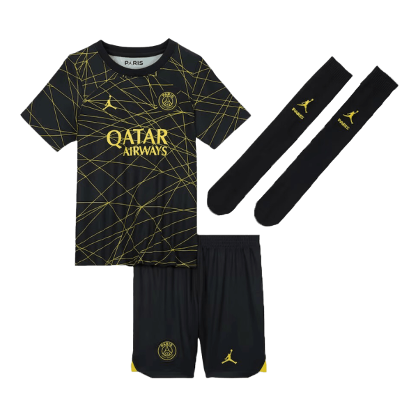 Kids PSG Fourth Away Soccer Jersey Kit (Jersey+Shorts+Sockes) 2022/23 Nike