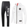 20/21 PSG White Hoodie Training Kit(Jacket+Trouser) | PSG