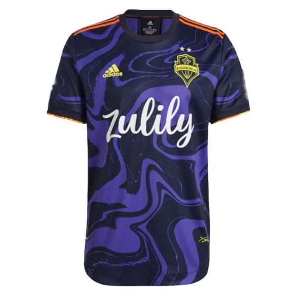 Men's Authentic Seattle Sounders Away Soccer Jersey Shirt 2021 Adidas