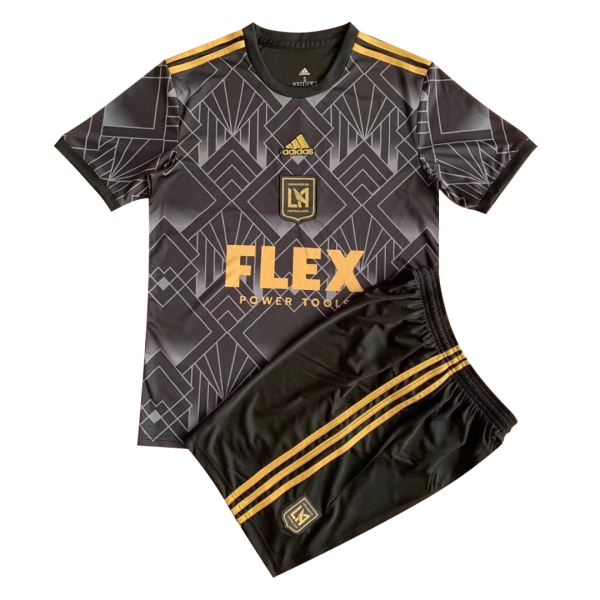 Kids Los Angeles FC Home Soccer Jersey Kit (Jersey+Shorts) 2022 Adidas