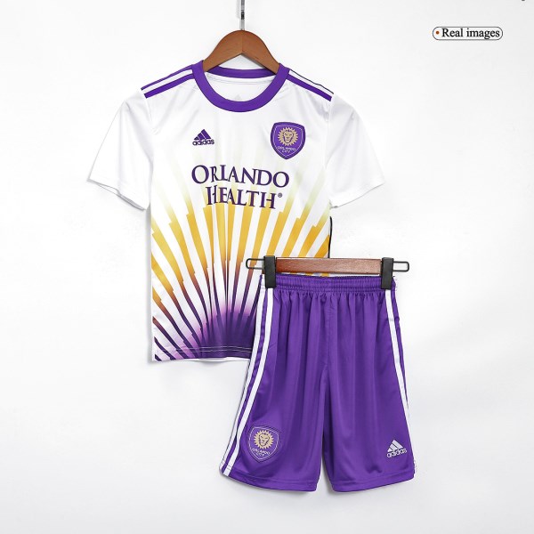 Kids Orlando City Away Soccer Jersey Kit (Jersey+Shorts) 2022 Adidas