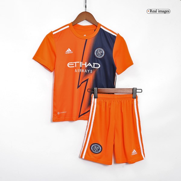 Kids New York City Away Soccer Jersey Kit (Jersey+Shorts) 2022 Adidas