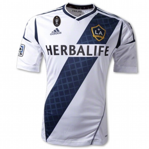 Men's Retro 2012 LA Galaxy Home Soccer Jersey Shirt Adidas