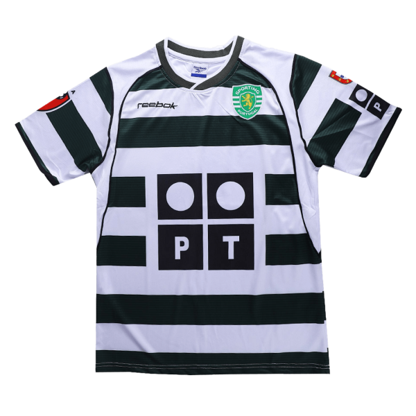 Men's Retro 2001/3 Sporting CP Home Soccer Jersey Shirt