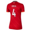 Women's Replica VIRGIL #4 Liverpool Home Soccer Jersey Shirt 2021/22 Nike