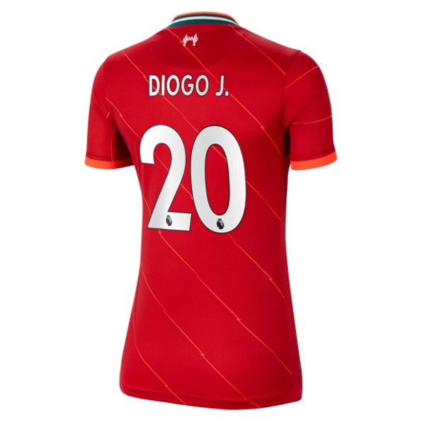 Women's Replica DIOGO J. #20 Liverpool Home Soccer Jersey Shirt 2021/22 Nike