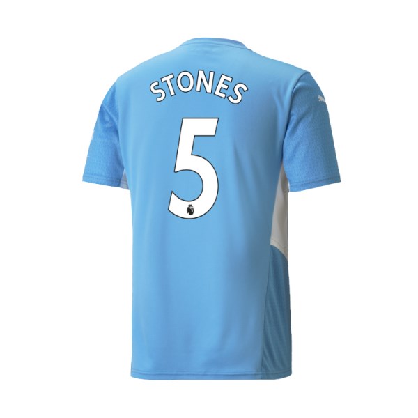Men's Replica STONES #5 Manchester City Home Soccer Jersey Shirt 2021/22 Puma