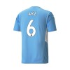 Men's Replica AKÉ #6 Manchester City Home Soccer Jersey Shirt 2021/22 Puma