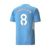 Men's Replica GÜNDOĞAN #8 Manchester City Home Soccer Jersey Shirt 2021/22 Puma