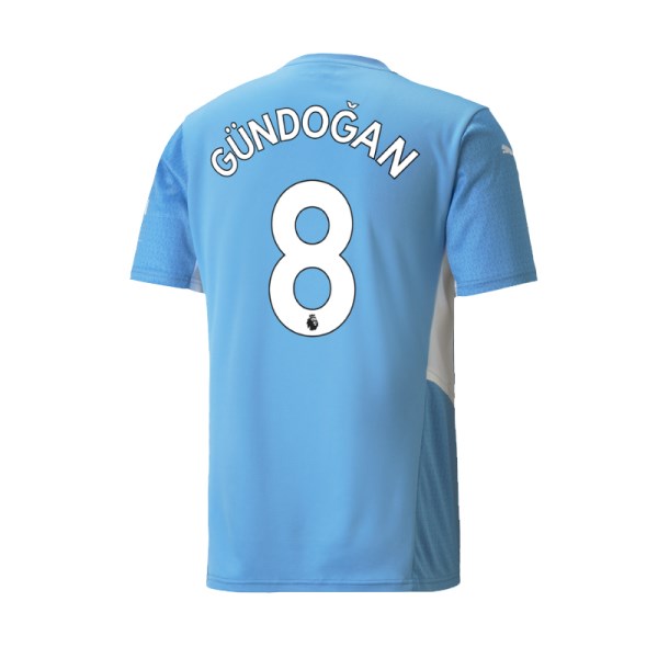 Men's Replica GÜNDOĞAN #8 Manchester City Home Soccer Jersey Shirt 2021/22 Puma