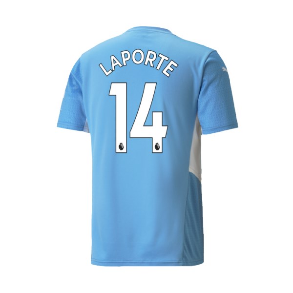 Men's Replica LAPORTE #14 Manchester City Home Soccer Jersey Shirt 2021/22 Puma