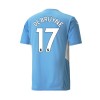 Men's Replica DE BRUYNE #17 Manchester City Home Soccer Jersey Shirt 2021/22 Puma