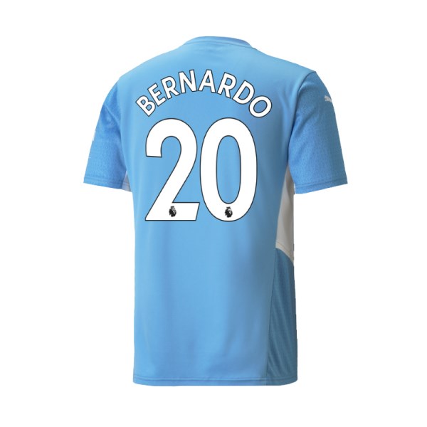 Men's Replica BERNARDO #20 Manchester City Home Soccer Jersey Shirt 2021/22 Puma