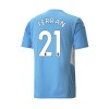 Men's Replica FERRAN #21 Manchester City Home Soccer Jersey Shirt 2021/22 Puma
