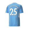 Men's Replica FERNANDINHO #25 Manchester City Home Soccer Jersey Shirt 2021/22 Puma