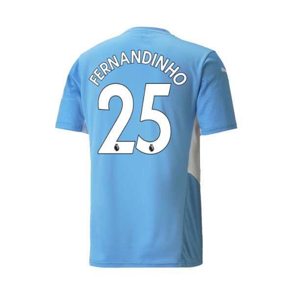 Men's Replica FERNANDINHO #25 Manchester City Home Soccer Jersey Shirt 2021/22 Puma