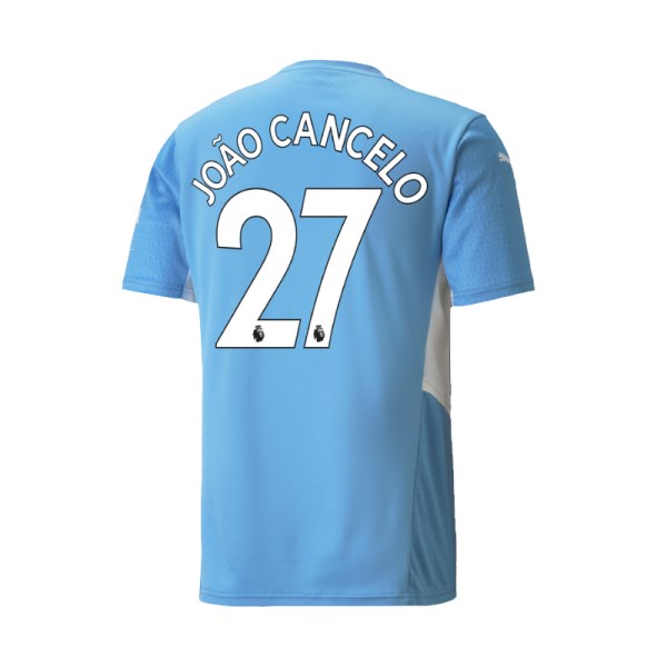Men's Replica JOÃO CANCELO #27 Manchester City Home Soccer Jersey Shirt 2021/22 Puma