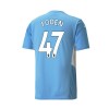 Men's Replica FODEN #47 Manchester City Home Soccer Jersey Shirt 2021/22 Puma
