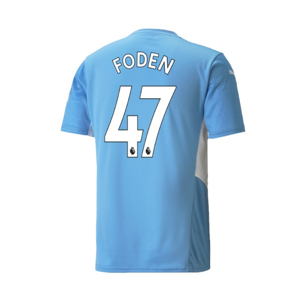 Men's Replica FODEN #47 Manchester City Home Soccer Jersey Shirt 2021/22 Puma