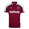 Men's Replica West Ham United Home Soccer Jersey Shirt 2021/22 Umbro