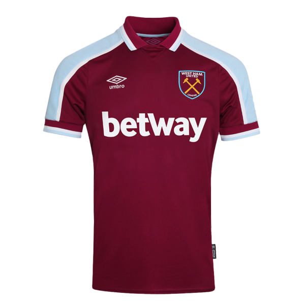 Men's Replica West Ham United Home Soccer Jersey Shirt 2021/22 Umbro
