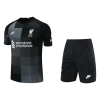 Men's Replica Liverpool Goalkeeper Soccer Jersey Kit (Jersey+Shorts) 2021/22 Nike