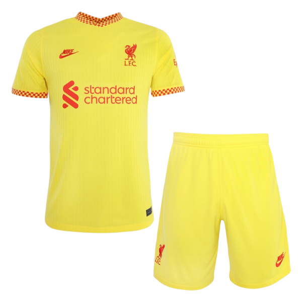 Kids Liverpool Third Away Soccer Jersey Kit (Jersey+Shorts) 2021/22 Nike