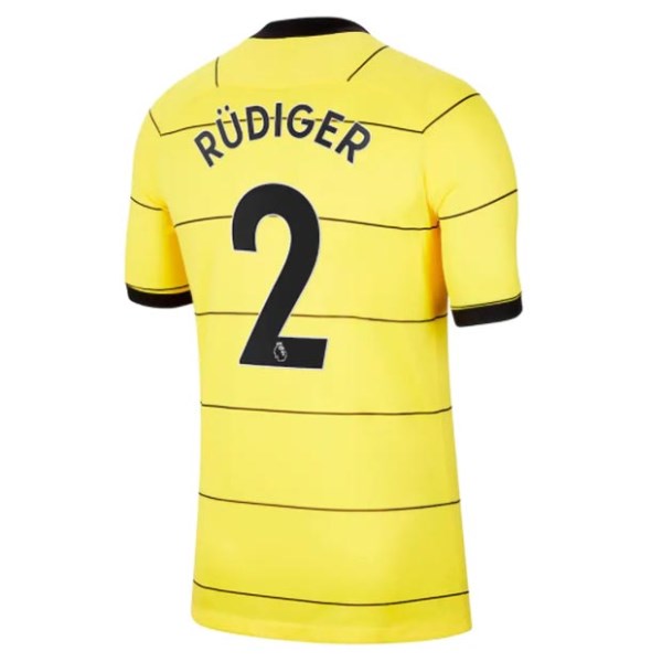 Men's Authentic RÜDIGER #2 Chelsea Away Soccer Jersey Shirt 2021/22 Nike