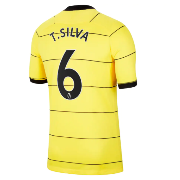 Men's Authentic T.SILVA #6 Chelsea Away Soccer Jersey Shirt 2021/22 Nike