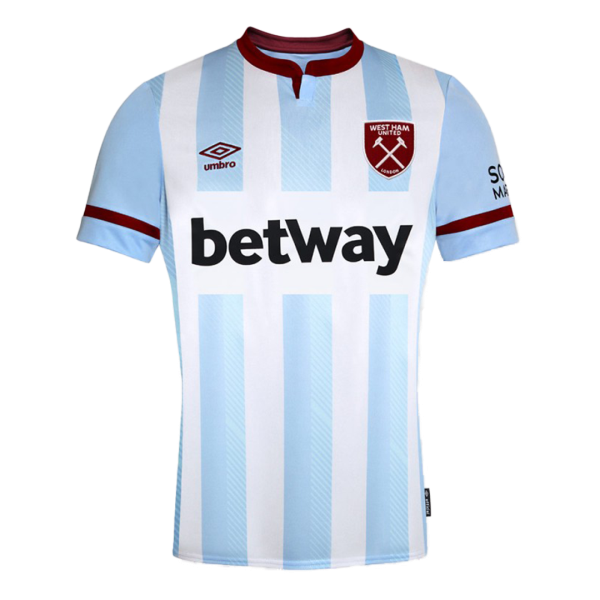 Men's Replica West Ham United Away Soccer Jersey Shirt 2021/22 Umbro