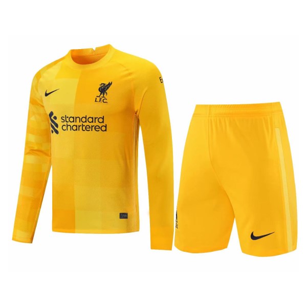 Men's Liverpool Goalkeeper Soccer Jersey Kit (Jersey+Shorts) 2021/22 Nike