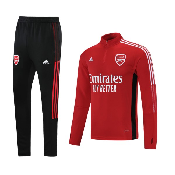Men's Arsenal Zipper Tracksuit Sweat Shirt Kit (Top+Trousers) 2021/22 Adidas