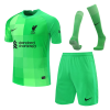 Kids Liverpool Goalkeeper Soccer Jersey Whole Kit (Jersey+Shorts+Socks) 2021/22 Nike