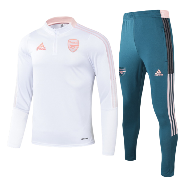 Men's Arsenal Zipper Tracksuit Sweat Shirt Kit (Top+Trousers) 2021/22 Adidas