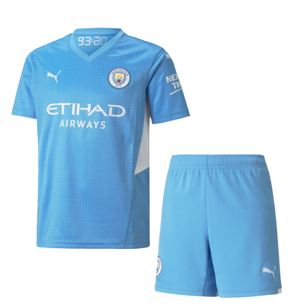 Men's Replica Manchester City Home Soccer Jersey Kit (Jersey+Shorts) 2021/22 Puma