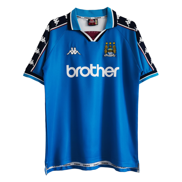 Men's Retro 1997/99 Manchester City Home Soccer Jersey Shirt Kappa