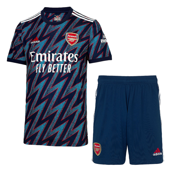 Men's Replica Arsenal Third Away Soccer Jersey Kit (Jersey+Shorts) 2021/22 Adidas