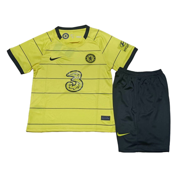 Kids Chelsea Away Soccer Jersey Kit (Jersey+Shorts) 2021/22 Nike